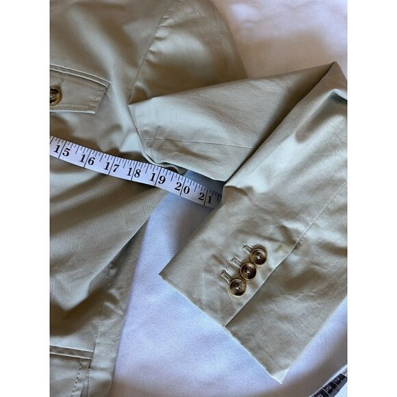 Michael Kors Jacket Blazer Women Sz 14 Button Down Pockets Military Style Lined - Picture 10 of 11
